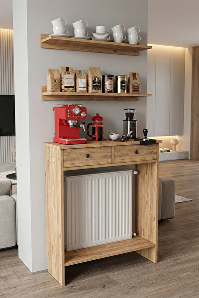 BAGAX ORİON ÇİFT KAPAKLI PETEK KAHVE KÖŞESİ DRESUAR 2 ADET RAF HEDİYE