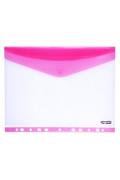 Bigpoint 11-Hole Side Velcro File A4 Red X 12 Pieces