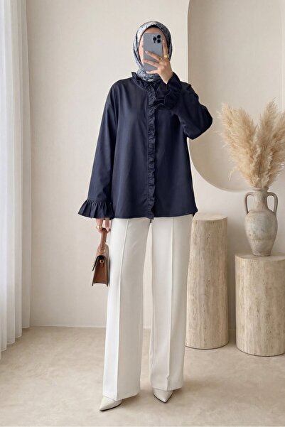 HİJABAYA Πουκάμισο με μακριά μανίκια στην πλάτη και βολάν στο μπροστινό μέρος