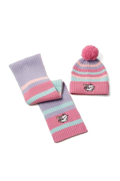 Polaris FAST SET B-5PR Çok Renkli Kız Çocuk Atkı Bere