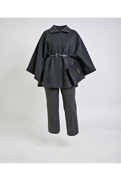 Suedcollection Belt Detailed Poncho