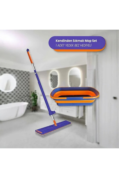 Yenimiyeni Kovalı Otomatik Sıkma Mekanizmalı Sihirli Mop