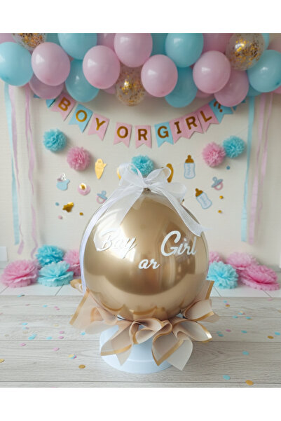 büyülücompany Büyülü Balon-Kıyafetli Kız Erkek Bebek Cinsiyet Partisi Yenidoğ...