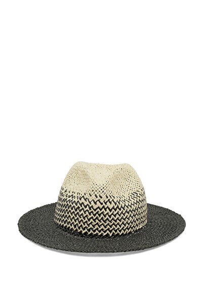 Butigo DARK STRAW HAT-W 4FX Чорний жіночий солом'яний капелюх
