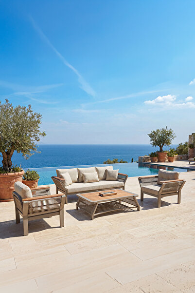 Erinöz Vicenza Bahçe Balkon Oturma Grubu 3+1+1+S