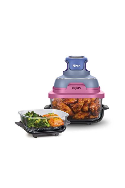 NINJA CRISPi 4-in-1 Taşınabilir Cam Hazneli Pişirme Sistemi - Purple Mauve