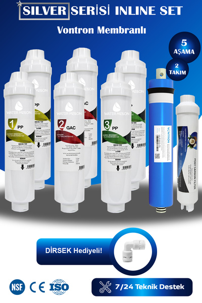 WaterMelon SİLVER Serisi Kapalı Kasa Su Arıtma Cihazı 80 Gpd Vontron Membranl...