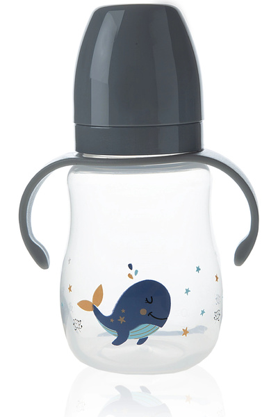 Babyjem زجاجة مياه خالية من التنقيط 250 مل لون رمادي