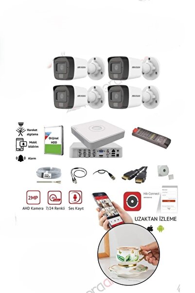 Hikvision Haikon 4 Kameralı Güvenlik Paket Set Hdd Dahil