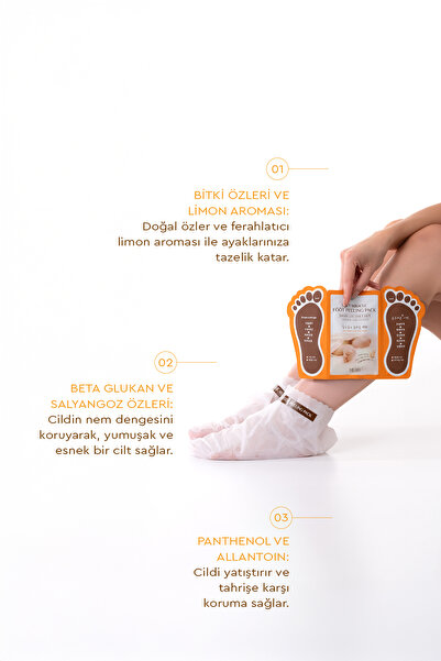 Mjcare Miracle Foot Peeling Pack - Mjcare Çorap Tipi Ayak Peeling Maskesi