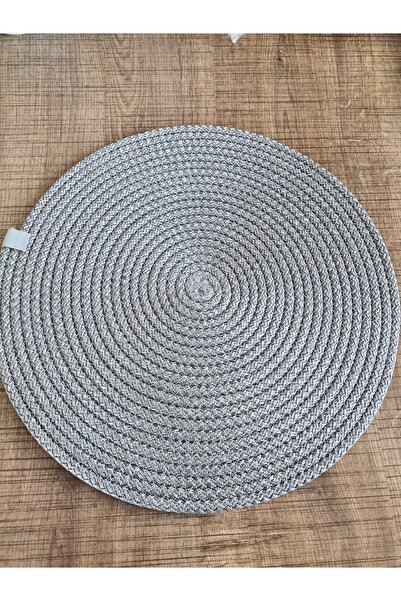 DENBU TEKSTİL 6'lı Lüks Jüt Hasır Supla Takımı -Modern Sofra Sunum Seti