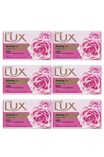 LUX صابونة لبشرة متوهجة بالورد والجلسرين - 6 × 75 جرام