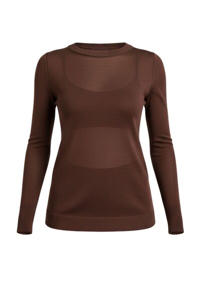 Retrobird Transparent Fit Knitwear Sweater Women's Brown