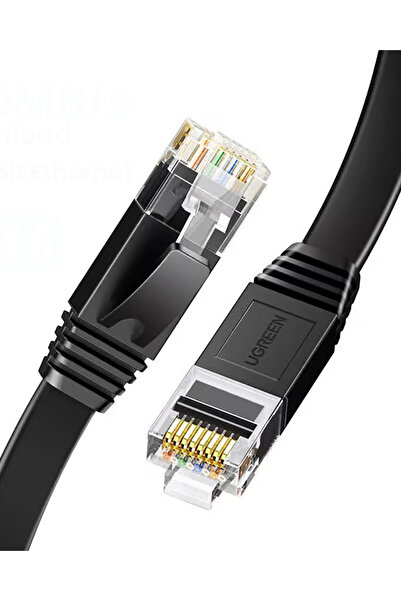 Ugreen Cat6 Flat Pure Copper Metal Konnektör Utp Ethernet Kablosu 2 Metre