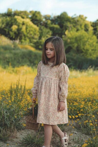 Cigit Rochie de muselină 4-12 ani Ecru