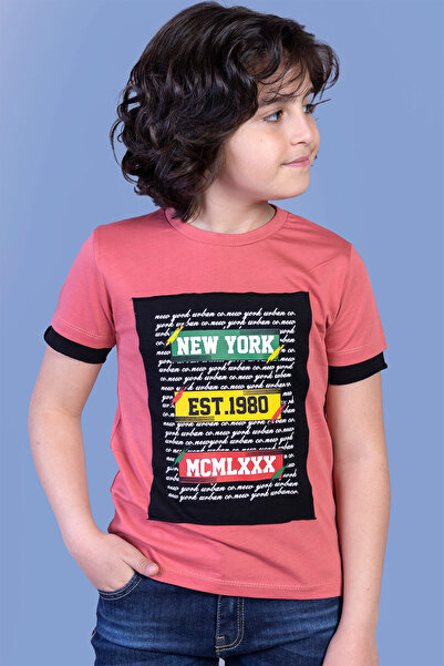 Toontoy Tricou cu mânecă scurtă cu imprimeu pentru băiat