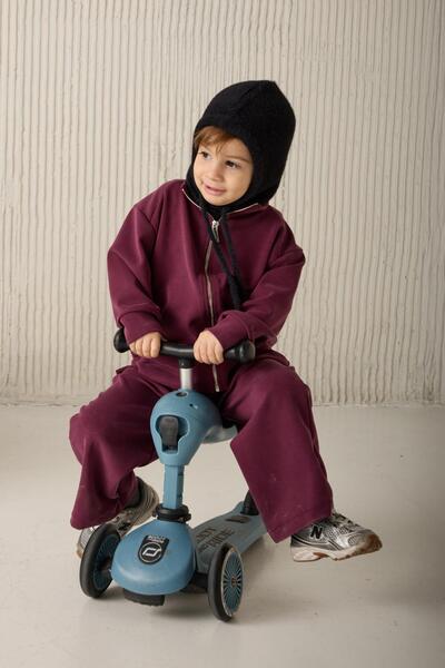 ŞEYMA COŞKUN Fermuarlı Takım Kids Mürdüm