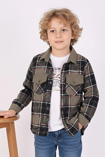 Mixima 5-12 Yaş Erkek Çocuk Kışlık Ekose Oduncu Gömlek