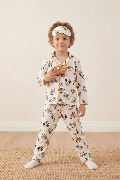 Mixima 3–10 Yaş Çocuk Pijama Takımı | Göz Bantlı | Rahat & Nefes Alan