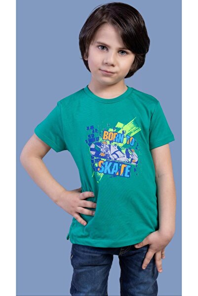 Toontoy Tricou cu mânecă scurtă cu imprimeu pentru băiat