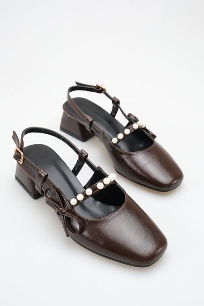 ich1one Pantofi de balerină Verona pentru femei, cu toc din piele – Toc de 5 ...