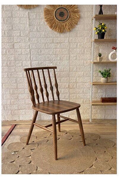 silla Concept Boncuk Sandalye Ceviz Ahşap Sandalye