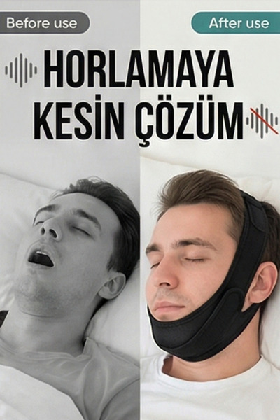 figiza Ayarlanabilir Çene Destekli Horlama Önleyici Yüz Bandı Gıdı Toparlayıc...