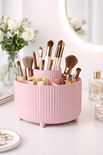 Blackstar 360 Derece Dönebilen 5 Bölmeli Makyaj Fırçası Organizeri-Makyaj Org...