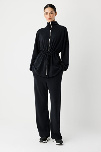 ŞEYMA COŞKUN Büzgülü Takım Siyah