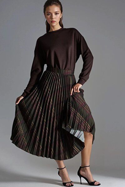 Hiccup BUSEM Fustă Maxi Pliată Cu Model