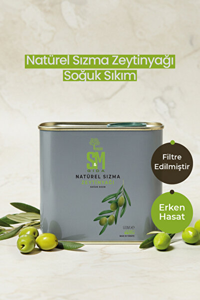 Soylu Mercan Zeytinyağı Erken Hasat Soğuk Sıkım Natürel Sızma 500 ml Teneke –...