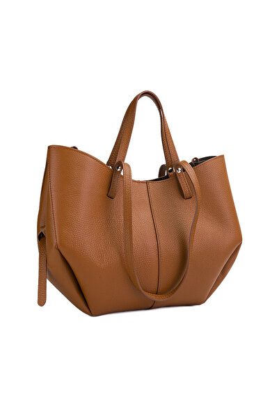 Posete Fagaras Poseta Piele Mirai - Coniac, Geanta Casual din Piele Naturala,...