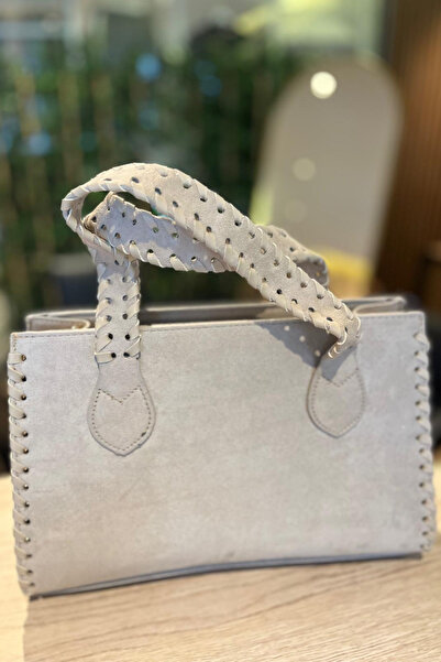 QBZ Suede Knitted Handbag