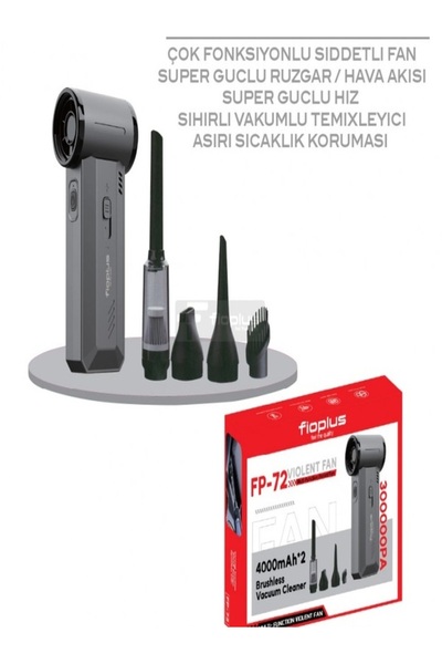 rigour 130.000 Rpm Turbo Fan | Kablosuz Şarjlı Üfleyici | Araç Içi Temizlik &...