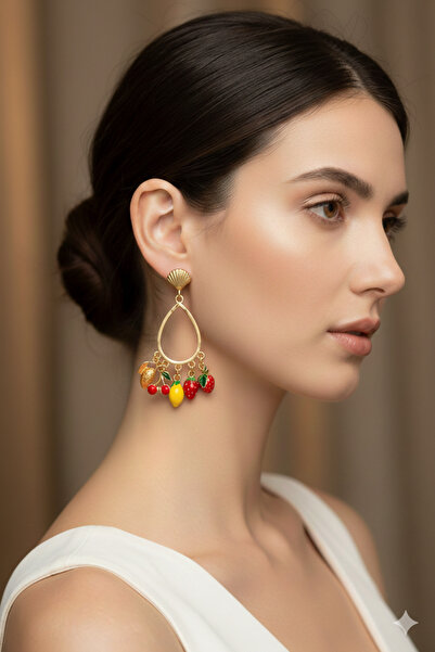 PETEK AKSESUAR أقراط سالانتي فروت كرز ليمون فراولة البطيخ