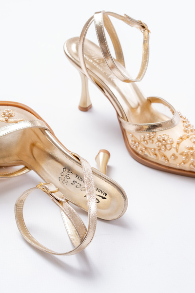 ACMZ SHOES bridal fileli el işçiliği boncuk ve nakış ayakkabı