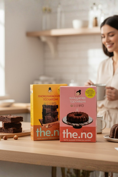 THENO Tatlı 2li Paket - Vegan Glütensiz Fındıklı Kakaolu Kek ve Yumuşak Kek K...