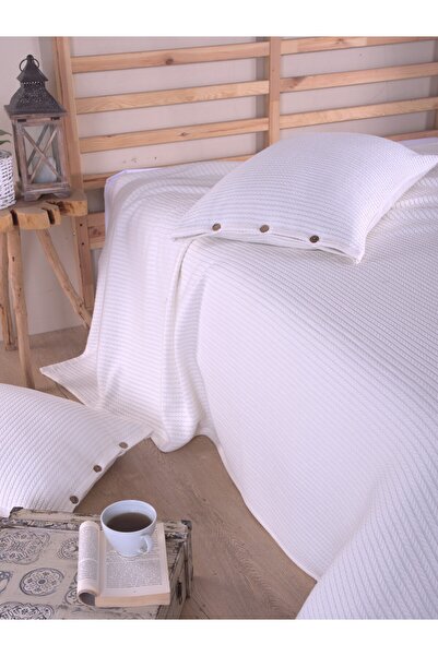 Cottonest Single Knit Pique Bed Spread with Pillow