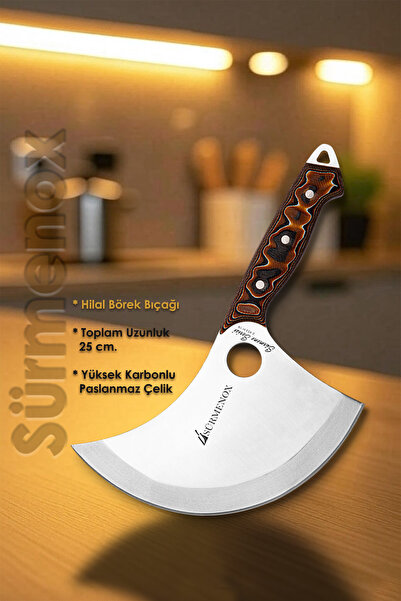 SÜRMENOX Sürmene Serisi Mutfak Bıçak Hilal Börek Bıçağı Pizza Pide Salata Bıç...