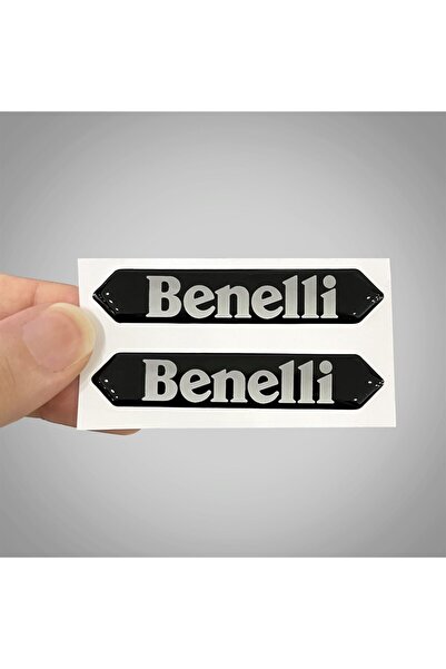 Redline Grafik Benelli 3D Gümüş Arma Sticker Yapıştırma 2 Adet