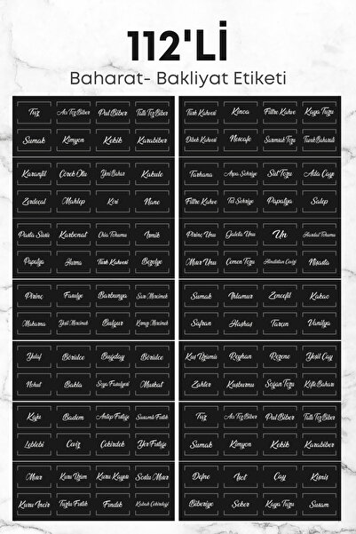 grimorlife 112 bucăți etichete rezistente la apă pentru borcane cu condimente...