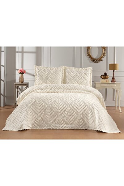 DANTEELHOME ВАЛЕНСИЯ 3-ЧАСТЕН ДВОЕН КОМПЛЕКТ СПАЛНО БЕЛЬО КРЕМ