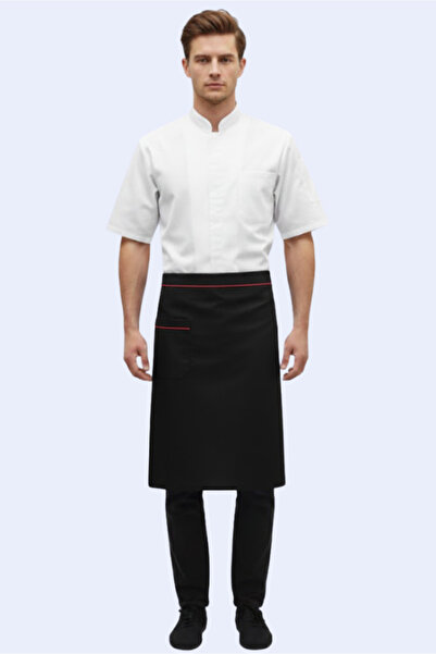 PERSONELİTY Black and Red Belted Waist Apron