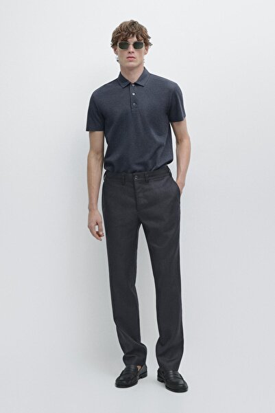 Massimo Dutti Elastik belli %100 keten pantolon