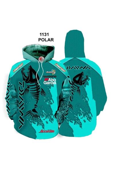 HT Outdoor Balık Desenli Spor Avcı Sweatshirt