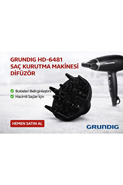 ÖZ BEYAZ EŞYA _Grundig -HD-6481 Saç Kurutma Makinesi Difüzör