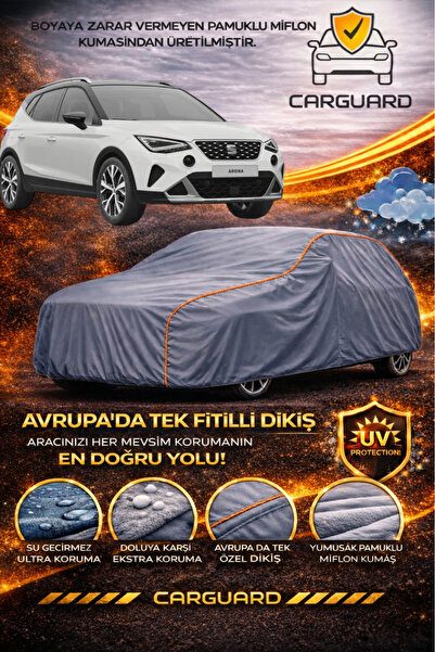 CarGuard غطاء سيارة فاخر من قماش الميفلون المضلع متوافق مع سيارة سيت أرونا