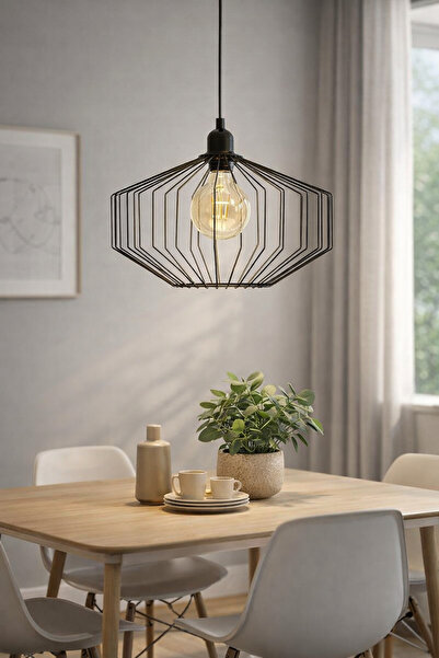 Atmosphera Créateur D'intérieur Lampă suspendată metalică Negru 30,5×23 cm – ...