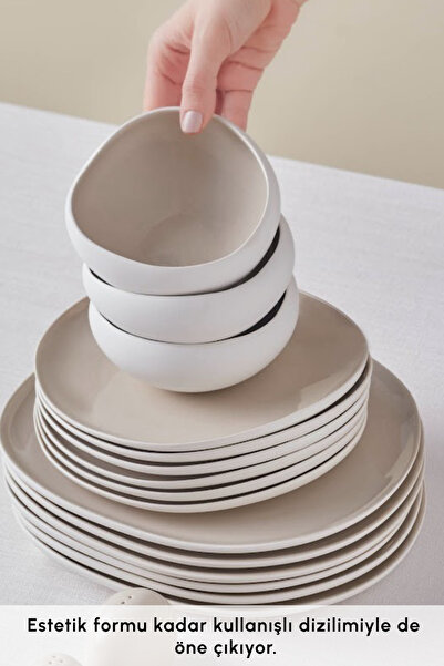 Karaca Earth Collection Cupid 55 Parça 12 Kişilik Yemek Takımı