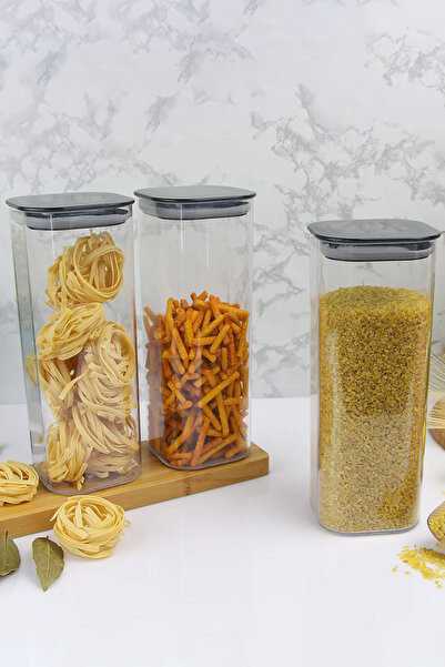 Decobella Set of 3 1.7 L Square Food Containers 50876 - Transparent